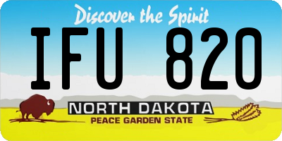 ND license plate IFU820