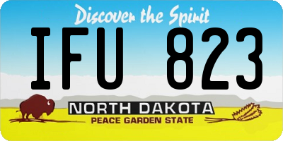 ND license plate IFU823