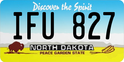 ND license plate IFU827