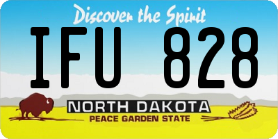 ND license plate IFU828