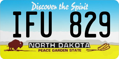 ND license plate IFU829