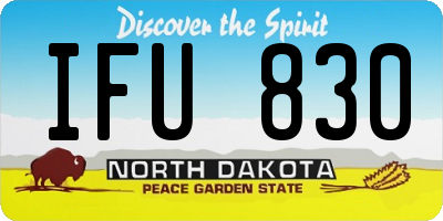 ND license plate IFU830