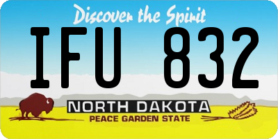 ND license plate IFU832