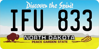 ND license plate IFU833
