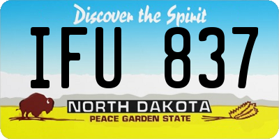 ND license plate IFU837