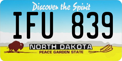 ND license plate IFU839
