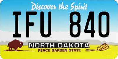 ND license plate IFU840