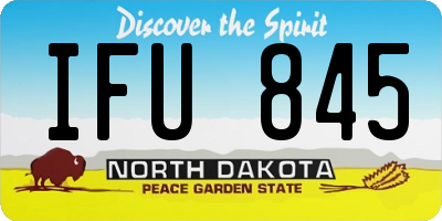 ND license plate IFU845