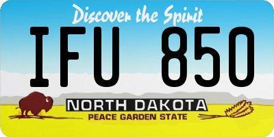 ND license plate IFU850