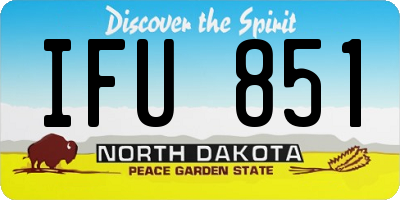 ND license plate IFU851