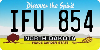 ND license plate IFU854