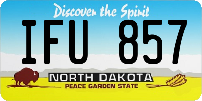 ND license plate IFU857