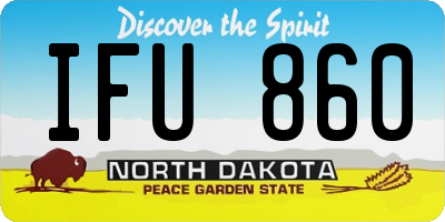 ND license plate IFU860