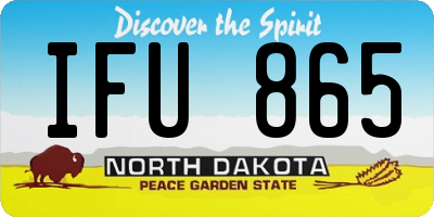 ND license plate IFU865
