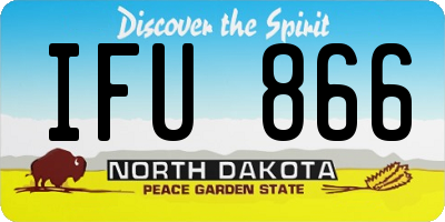 ND license plate IFU866