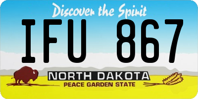 ND license plate IFU867
