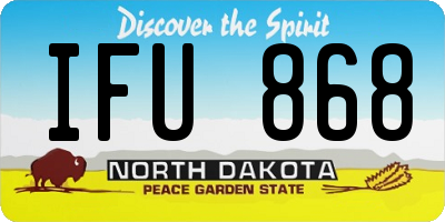 ND license plate IFU868