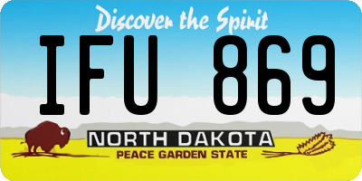 ND license plate IFU869