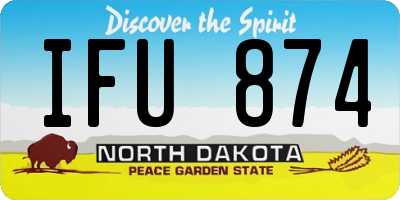 ND license plate IFU874