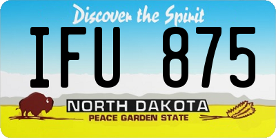 ND license plate IFU875