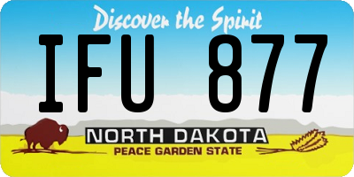 ND license plate IFU877