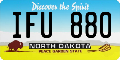 ND license plate IFU880