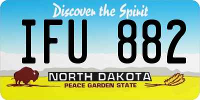ND license plate IFU882