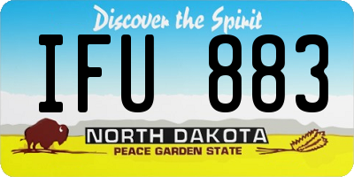 ND license plate IFU883