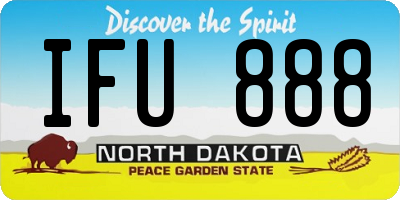 ND license plate IFU888