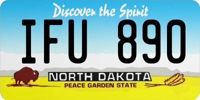 ND license plate IFU890
