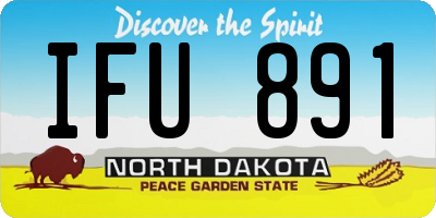 ND license plate IFU891