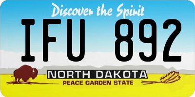 ND license plate IFU892