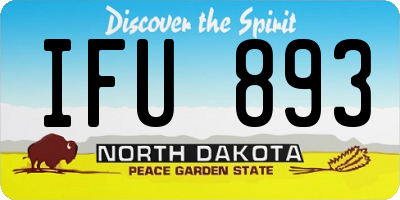 ND license plate IFU893