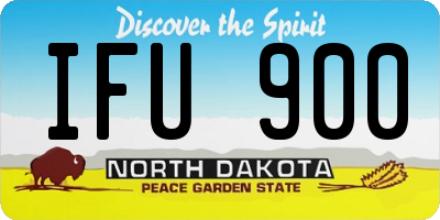 ND license plate IFU900
