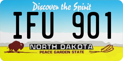ND license plate IFU901