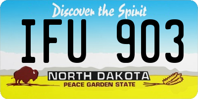 ND license plate IFU903
