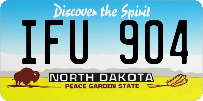 ND license plate IFU904