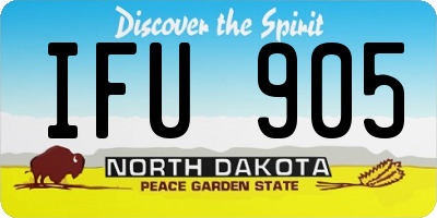 ND license plate IFU905