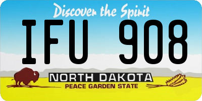 ND license plate IFU908