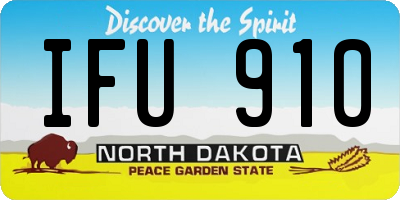ND license plate IFU910