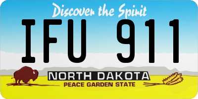 ND license plate IFU911