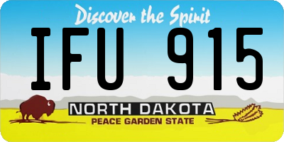 ND license plate IFU915