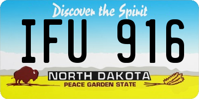 ND license plate IFU916