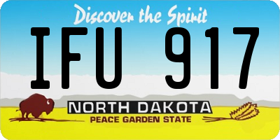 ND license plate IFU917