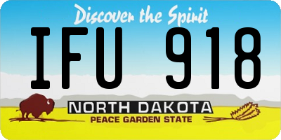 ND license plate IFU918