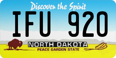 ND license plate IFU920