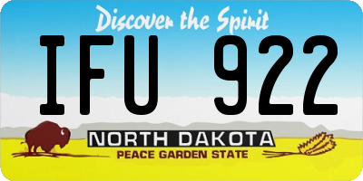 ND license plate IFU922