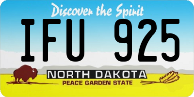ND license plate IFU925