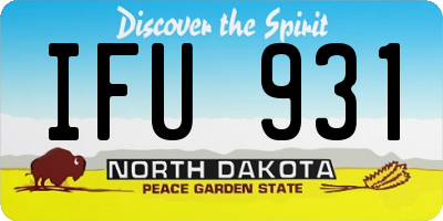 ND license plate IFU931