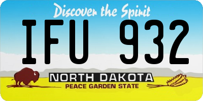 ND license plate IFU932